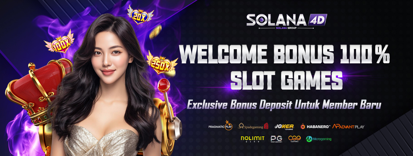 WELCOME BONUS 100% SLOT